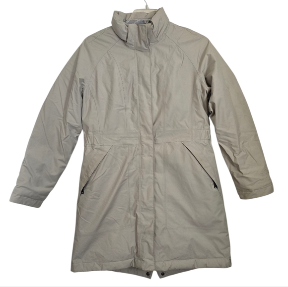 Women's The North Face Arctic Dryvent Parka Down Filled Large Beige Winter Warm - Picture 1 of 9